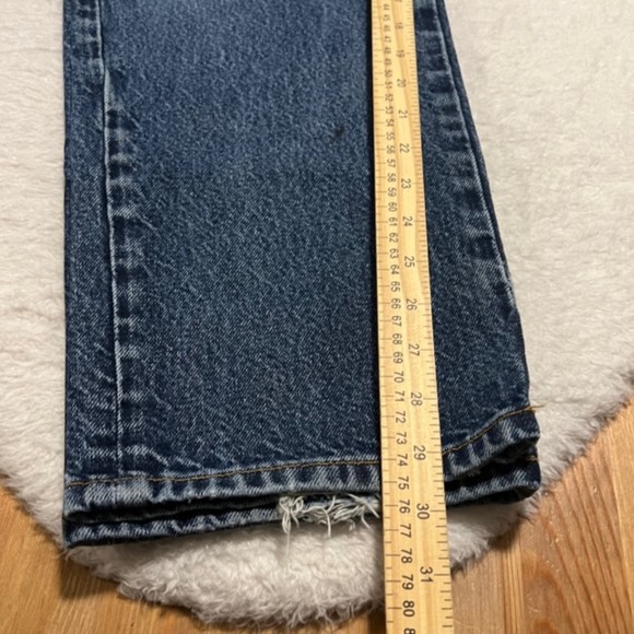 American Eagle Outfitters Dungarees Mens Buttonfly Blue Denim Jeans Size W33 L30 - Picture 12 of 12